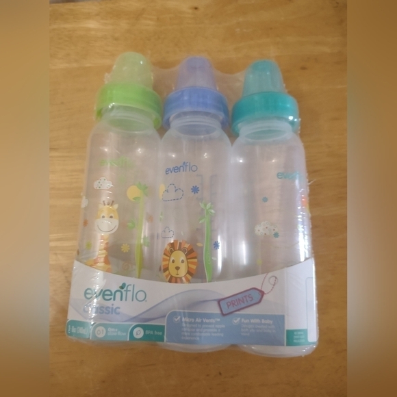2 New packs of Baby Evenflo classic print animal bottles - Picture 4 of 4